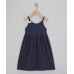  Toddler Baby Girls Strappy Peruvian Cotton Dress – Loose Fit, Long Skirt, Midnight, 5