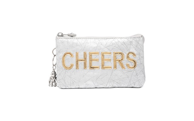  Creativity Large Metallic Cheers Pouch Cheers, White/Gold