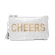  Creativity Large Metallic Cheers Pouch Cheers, White/Gold