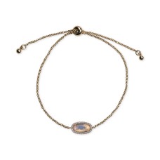 Kitsch 14k Gold Pavé & Stone Guiding Gems Slider Bracelet (Natural)