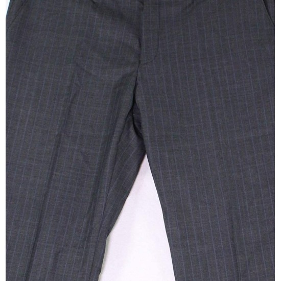  Men's Classic Dress Pants, Charcoal Blue, 32X30