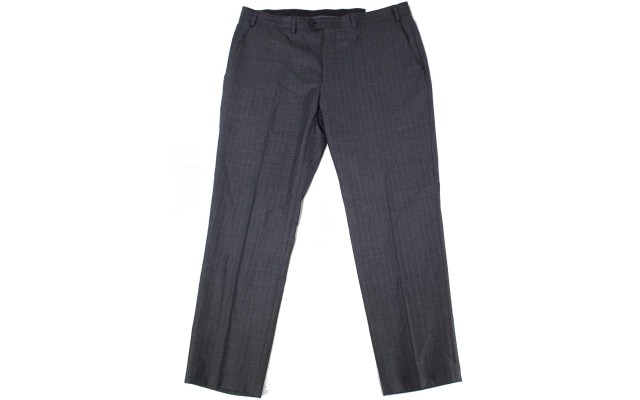  Men's Classic Dress Pants, Charcoal Blue, 33X30