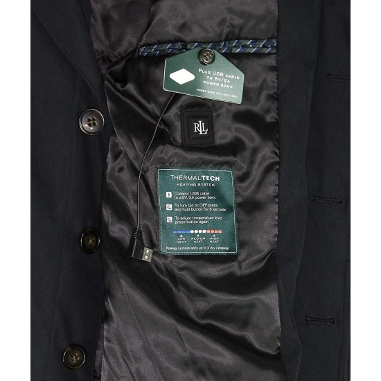  Mens Coat Heat Thermal Rainwear Black Variety, Black, 40R
