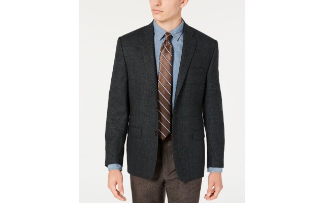  Men's Suit Jacket, Green, 44R