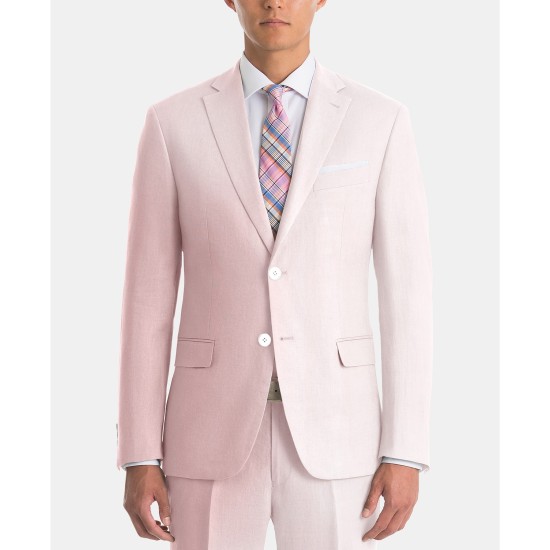 Lauren Ralph Lauren Men Linen Suit Jacket, Pink, 42S