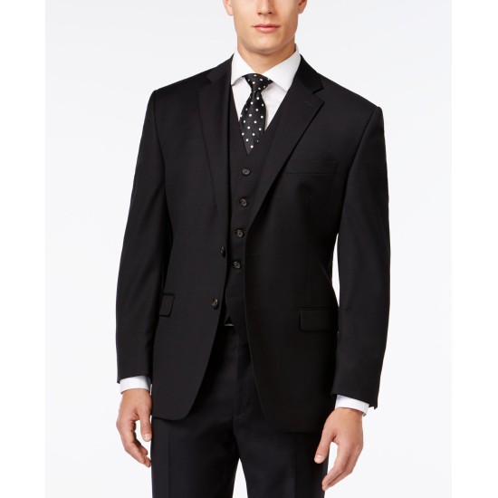 Lauren Ralph Lauren Men's Big&Tall Suit Jackets, Black, 52