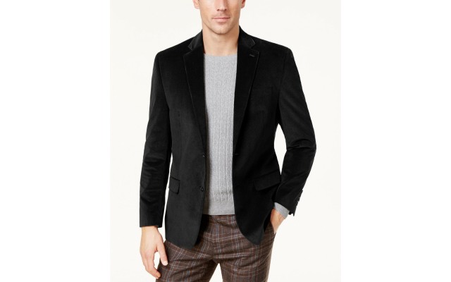 Lauren Ralph Lauren Men’s Classic-Fit Ultraflex Corduroy Sport Coat, Black, 37 SHORT