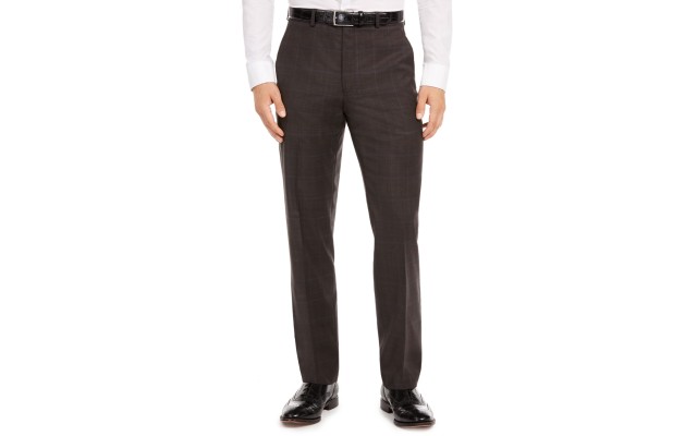 Lauren Ralph Lauren Men’s Ultra Flex Dress Pants (34W x 32L, Brown/Blue)