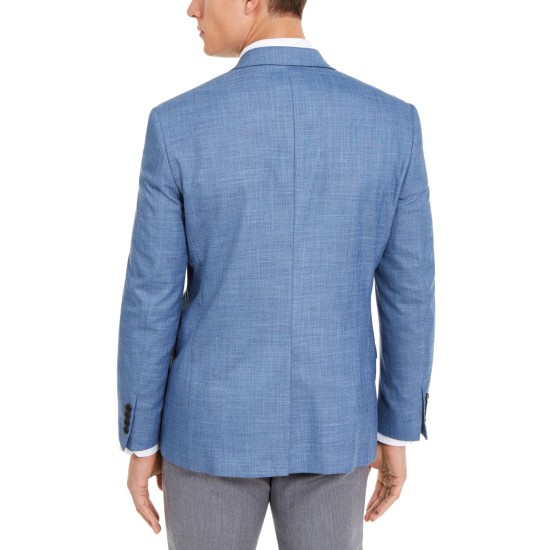 Lauren  Men’s UltraFlex Classic-Fit Linen Sport Coats, Blue Chambray,44 R