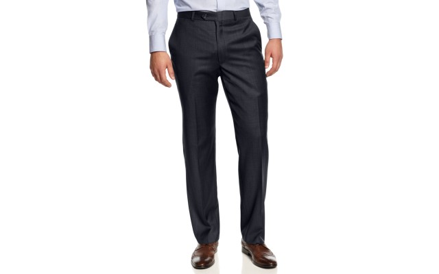 Lauren Ralph Lauren Pants Flat-Front Navy Solid Pants