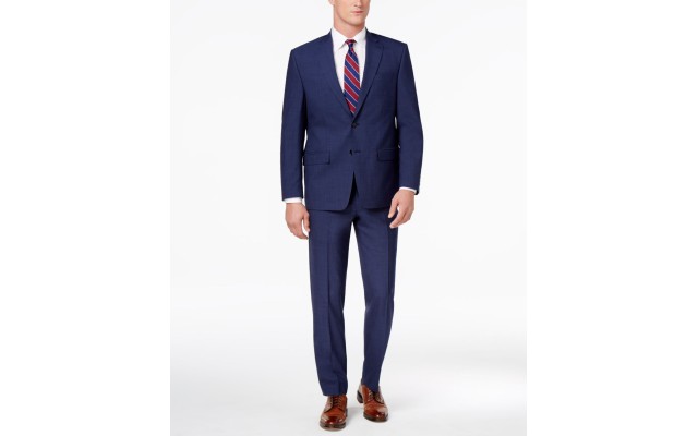 Lauren Ralph Lauren Solid Ultraflex Classic-Fit Wool Jacket (Navy, 44 Short)