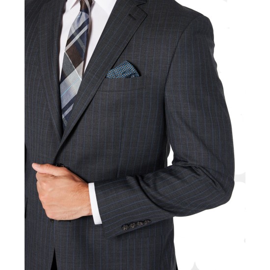  Stripe Char Jacket (Charcoal, 42 Short)