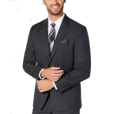 LAUREN Ralph Lauren Stripe Char Jacket (Charcoal, 42 Short)