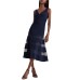 Lauren Ralph Lauren Tulle-panel Cocktail Dress (Navy), Navy, 10