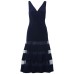 Lauren Ralph Lauren Tulle-panel Cocktail Dress (Navy), Navy, 2