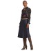 Lauren Ralph Lauren Women’s Petite Size Satin Pull-On Skirt (Navy, 18s)