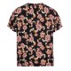LAUREN Ralph Lauren Women’s  Plus Size Floral Print Half Sleeve Top (Black, 1X)