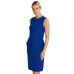 Lauren Ralph Lauren Women’s Ponte Sleeveless Dress (Blue, Medium)