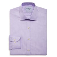 Ledbury Babar Tailored Fit Size Check Slim Fit Dress Shirt-Men