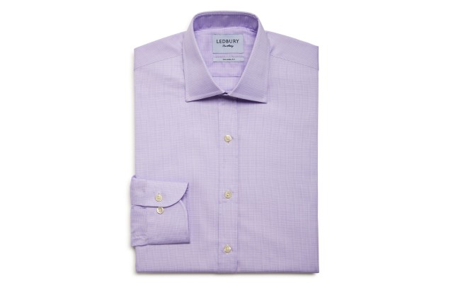  Babar Tailored Fit Size Check Slim Fit Dress Shirt-Men