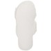  Women’s Two-Strap Faux-Fur Slide Slippers (White, S/M)