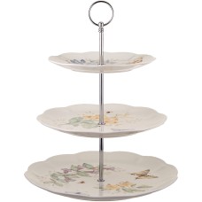 Lenox Butterfly Meadow 3-tiered Server, 4.10 LB, Multi
