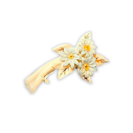  Chrysanthemum Flower Ceramic Pin Brooch