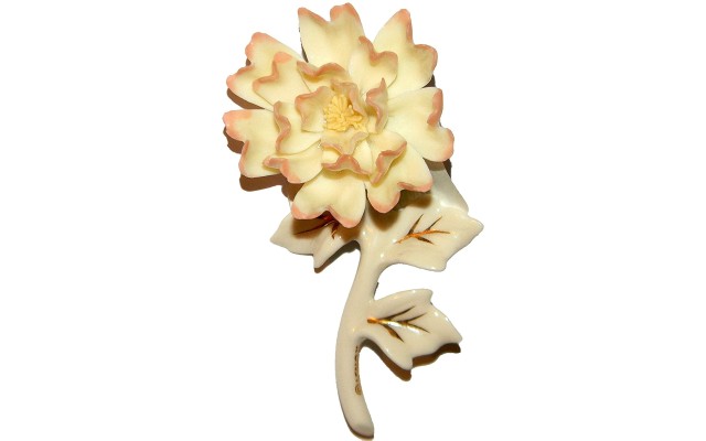  Peony Flower Ceramic Pin Gift