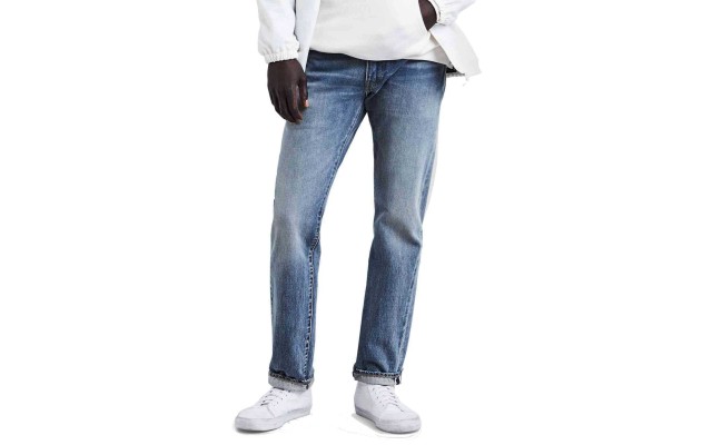 Levi’s 511 Slim Fit Non Stretch Selvedge Jeans (Medium Blue, 38×32)