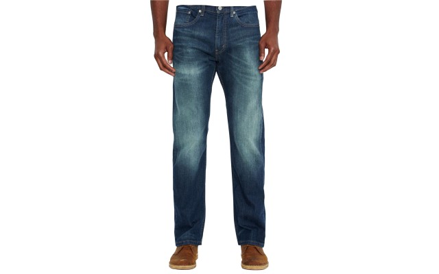 Levi’s Men’s 505 Regular Fit Straight Jeans, Green, 36×32