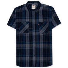 Levi’s Men’s Capetown Plaid Poplin Shirt, Blue, XL