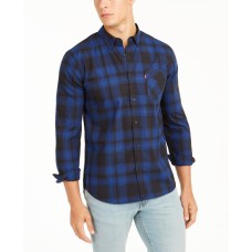 Levi’s Men’s Chama Plaid Shirt (Dark Gray, M)