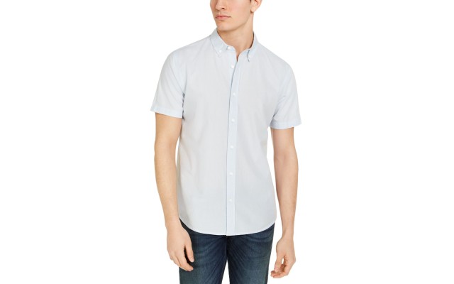 Levi’s Men’s Chambray Short-Sleeve Oxford Shirt ( Turquoise/Aqua,XXL)