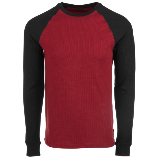 Levi’s Men’s Long Sleeve Thermal T-Shirt (Dark Red, S)