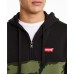 Levi’s Men’s Patrick Camo Block Quarter-Zip Hoodie Sweatshirt, Black, XL