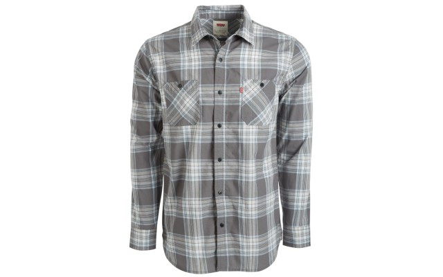  Men's Remick Plaid Shirts, Gray, X-Large