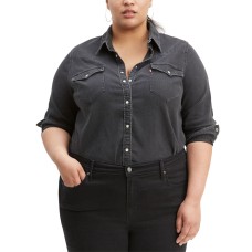 Levi’s Plus Size Western Fringe Shirt 3X – Black
