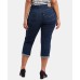 Levi’s Women’s Plus Size Shaping Capri Jeans, Dark Blue, 18W