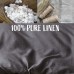  Home Washed Linen Charcoal Euro Sham with Flange (Charcoal, 26×26)