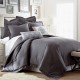  Home Washed Linen Charcoal Euro Sham with Flange (Charcoal, 26×26)