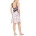 Women's Mixed-Print Chemise Nightgown (White), White, Small