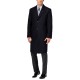  Big and Tall Signature Wool-Blend Overcoat (Black, 56T)