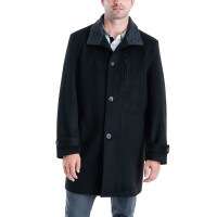 London Fog Men's Clark Classic-Fit Overcoat, Black, 42S