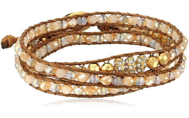 Lonna & Lilly “Classics” Gold-Tone/Natural Multi-Wrap Bracelet