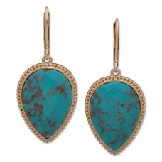 Lonna & Lilly Gold-Tone Stone Drop Earrings (Blue)