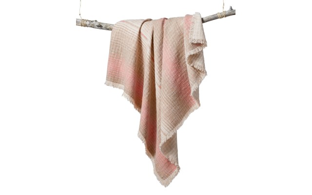   Baja Stripe Serape Throw  (Pink, 50x60")