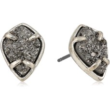 Lucky Brand Druzy Stud Earrings (Silver)