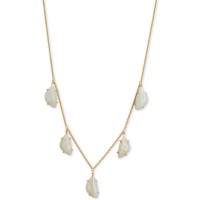 Lucky Brand Gold-Tone White Agate Adjustable Necklace (Gold)