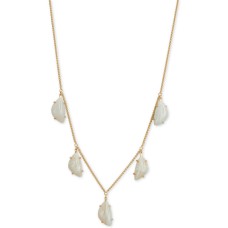 Lucky Brand Gold-Tone White Agate Adjustable Necklace (Gold)