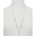  Gold-Tone White Agate Adjustable Necklace (Gold)